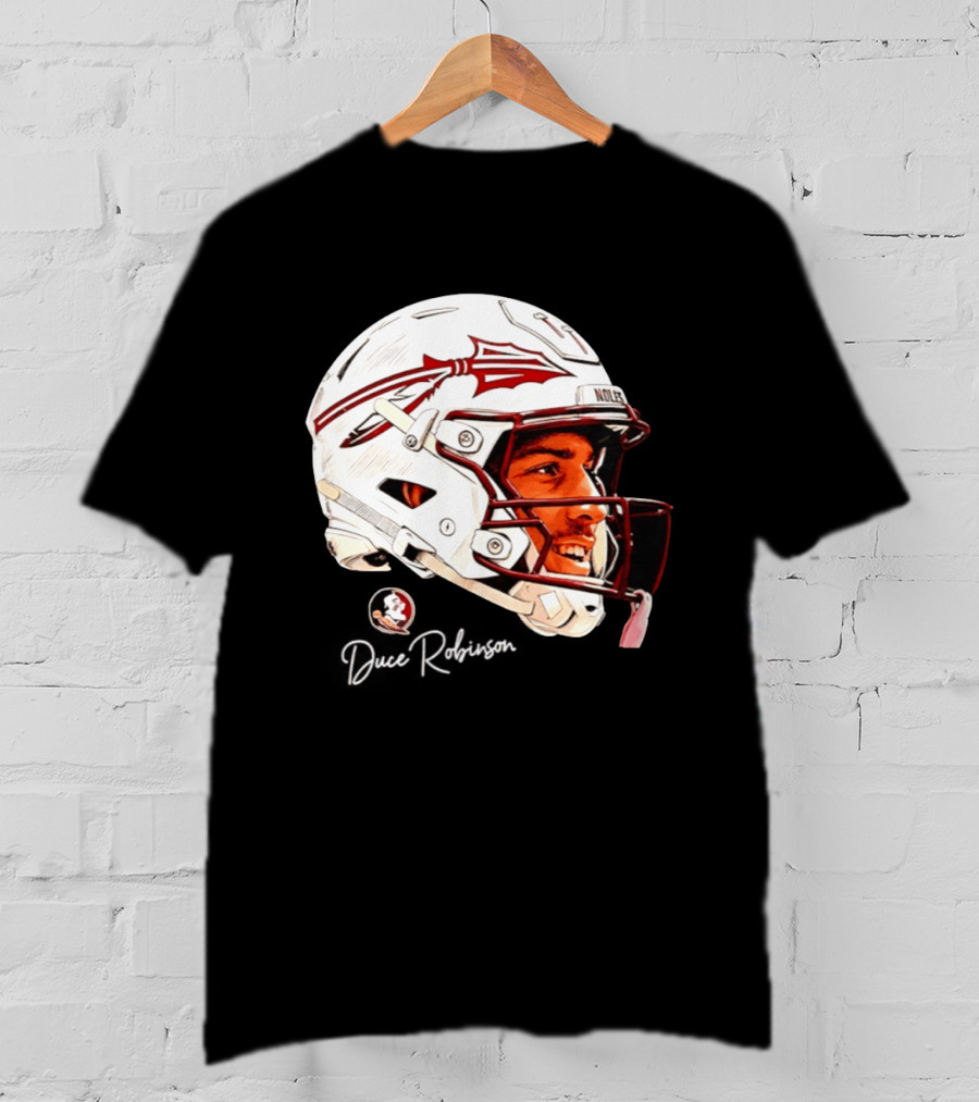 Duce Robinson Florida State Seminoles Football NCAA Game Face Helmet T-Shirt