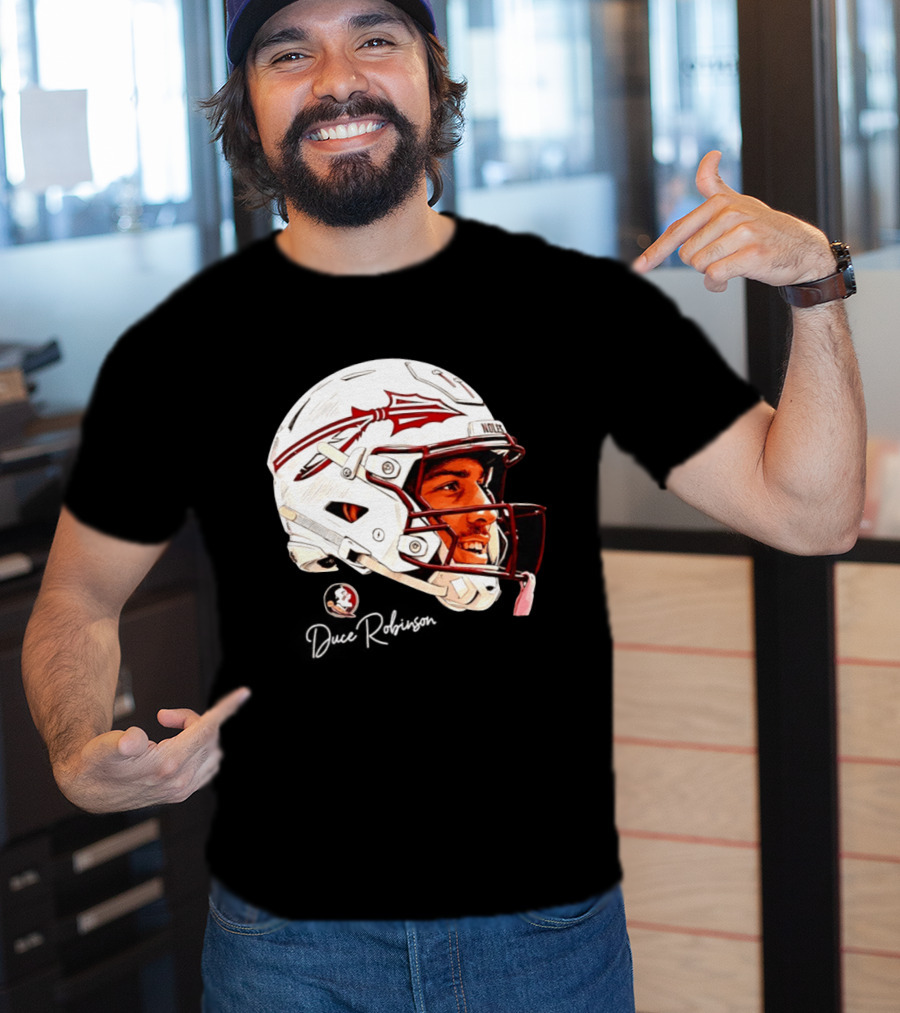 Duce Robinson Florida State Seminoles Football NCAA Game Face Helmet T-Shirt
