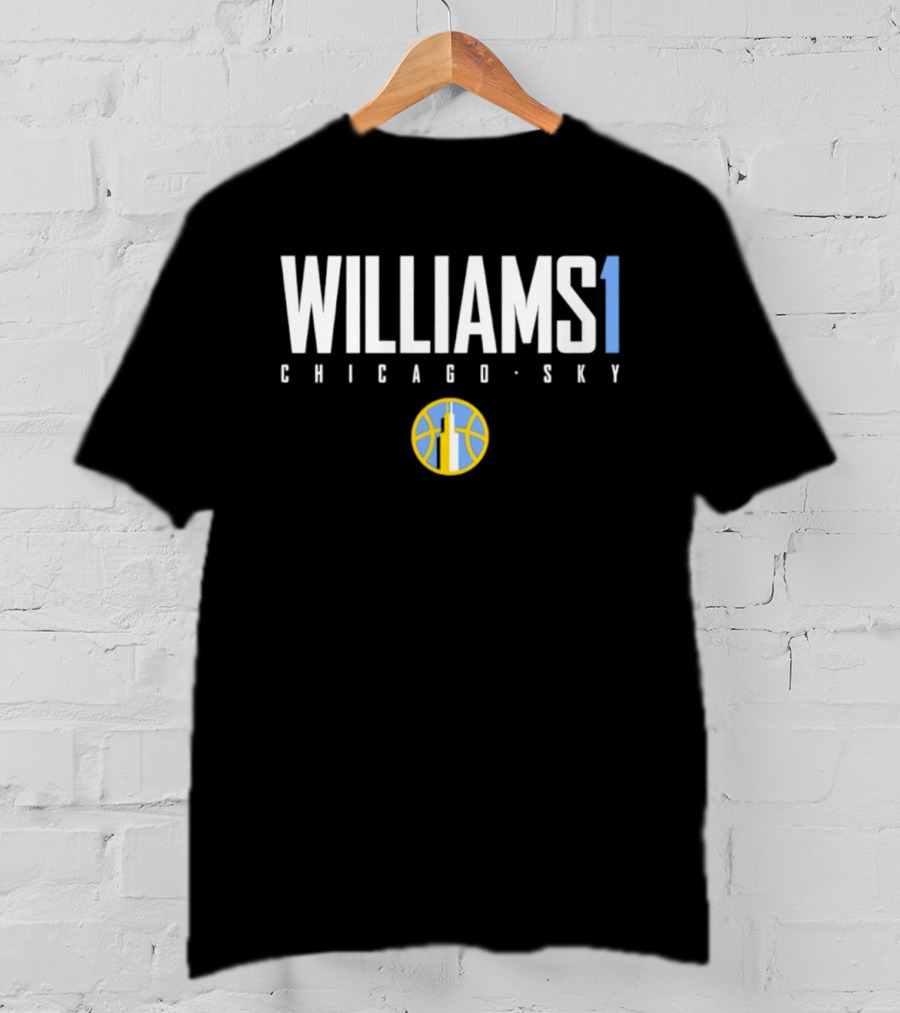 Williams 1 Chicago Sky WNBA Basketball T-Shirt