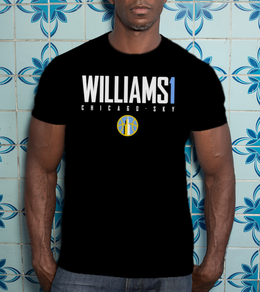 Williams 1 Chicago Sky WNBA Basketball T-Shirt