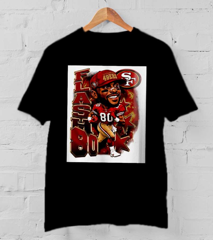 Flash Jerry Rice 80 San Francisco 49ers Caricature SF T-Shirt