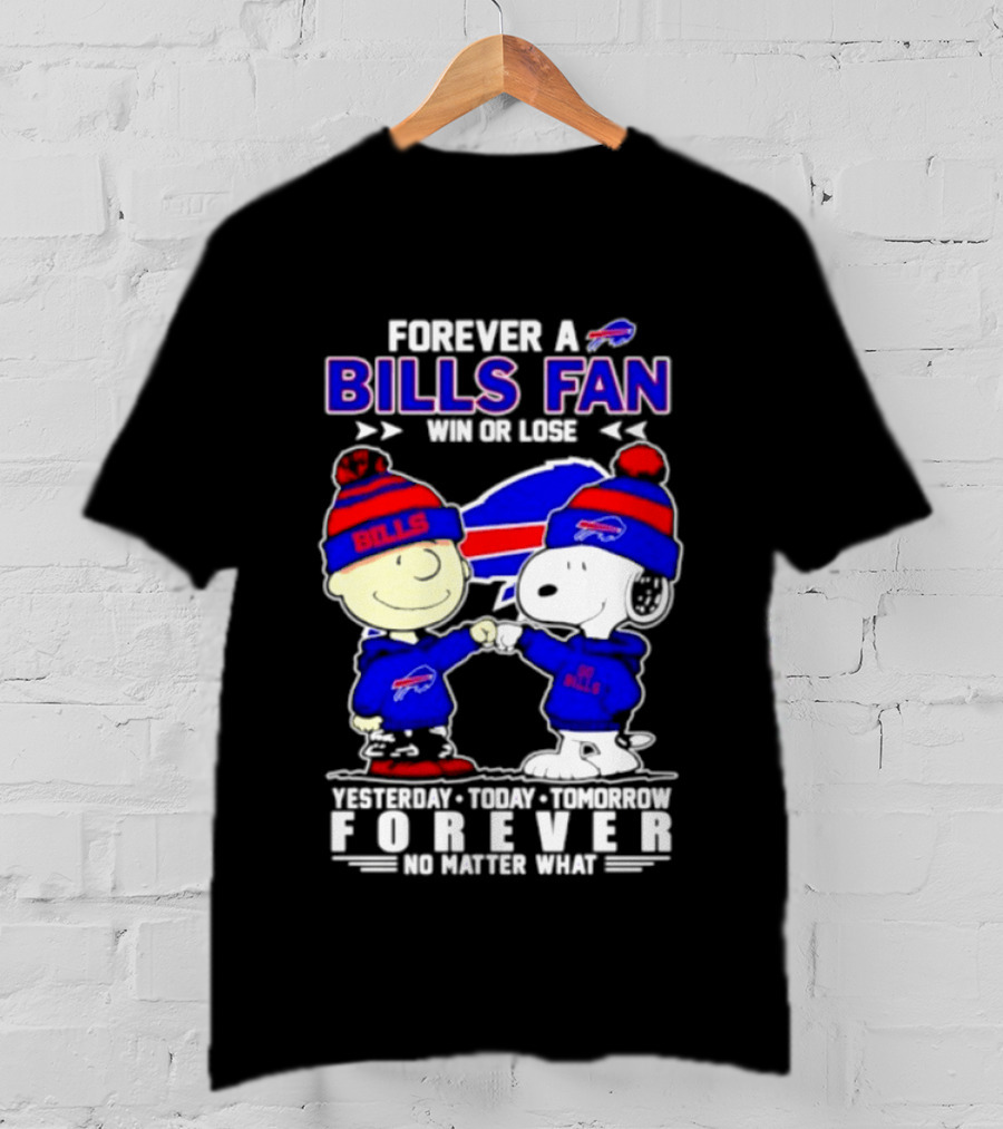 Forever A Bills Fan Win Or Lose Charlie Brown And Snoopy T-Shirt