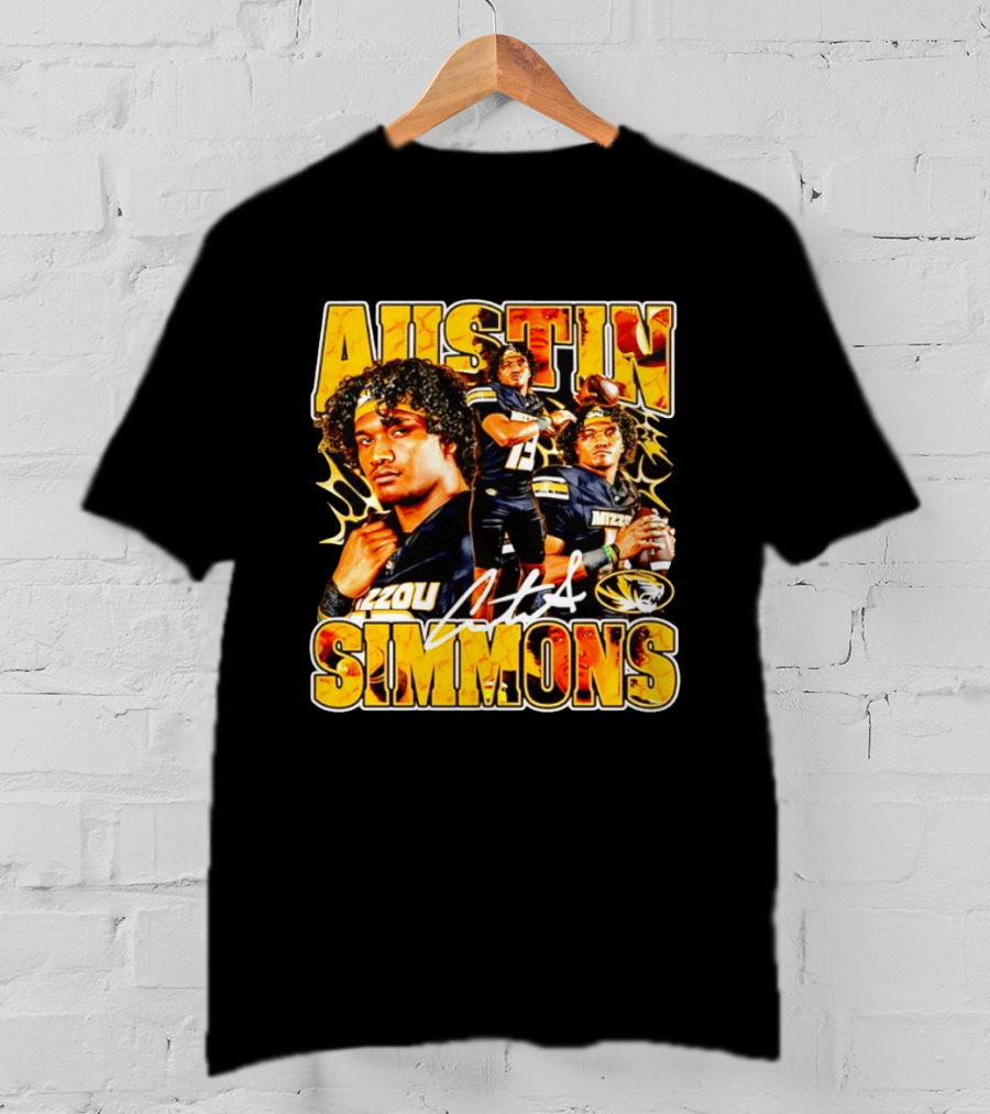 Austin Simmons Mizzou Tigers Football NCAA Player Collage T-Shirt