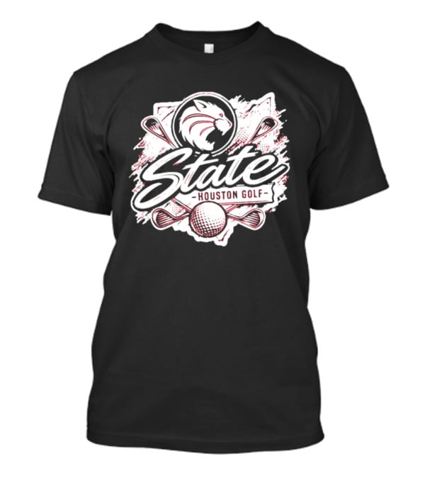 Houston State Golf Team 2026 Wildcats Lacrosse And Golf Clubs Combination T-Shirt