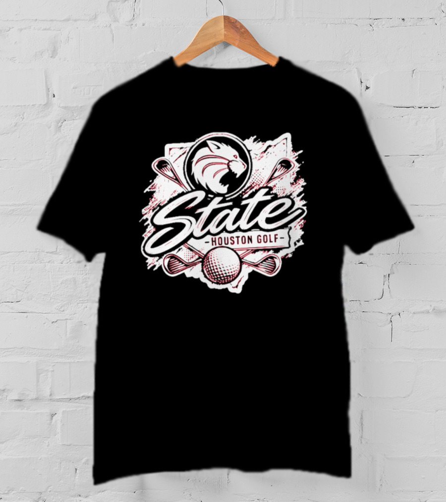 Houston State Golf Team 2026 Wildcats Lacrosse And Golf Clubs Combination T-Shirt