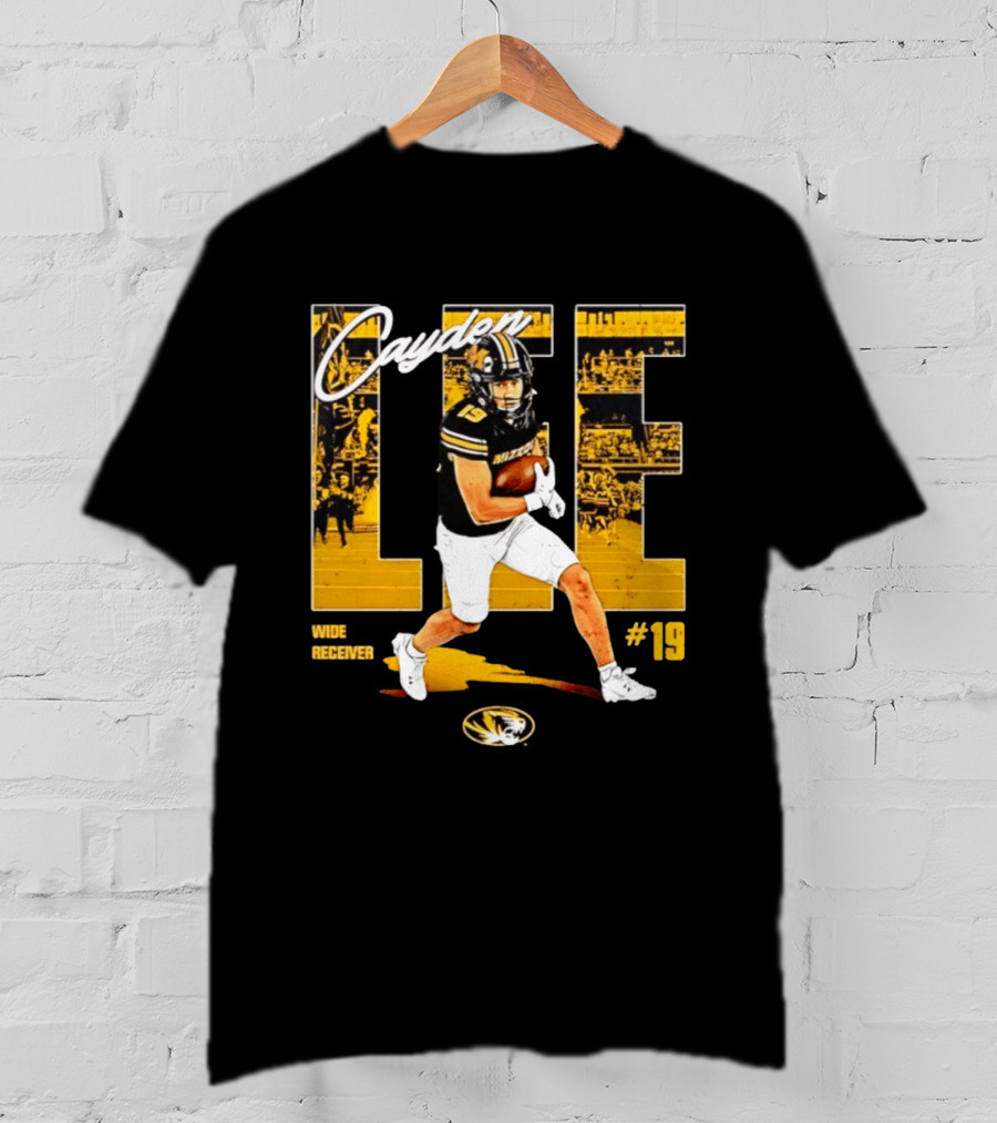Cayden Lee Missouri Tigers Football Wide Receiver #19 NCAA T-Shirt