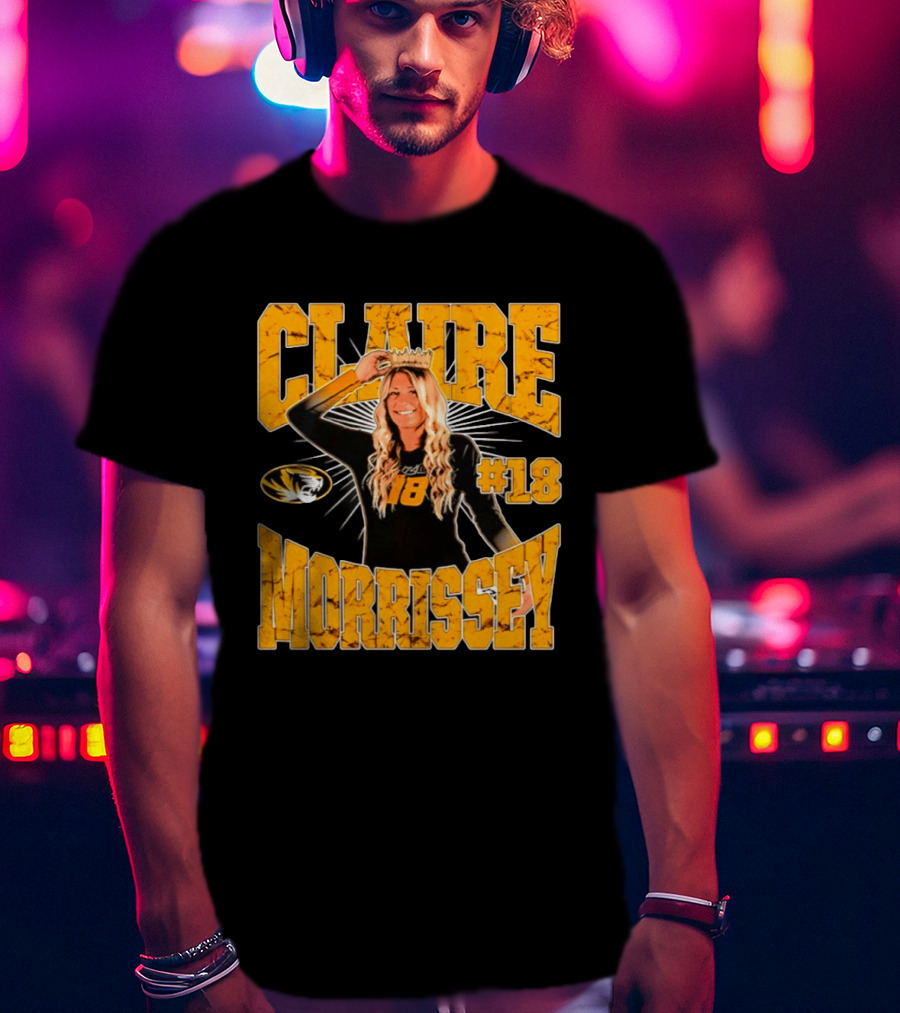 Claire Morrissey Missouri Tigers Volleyball #18 NCAA T-Shirt