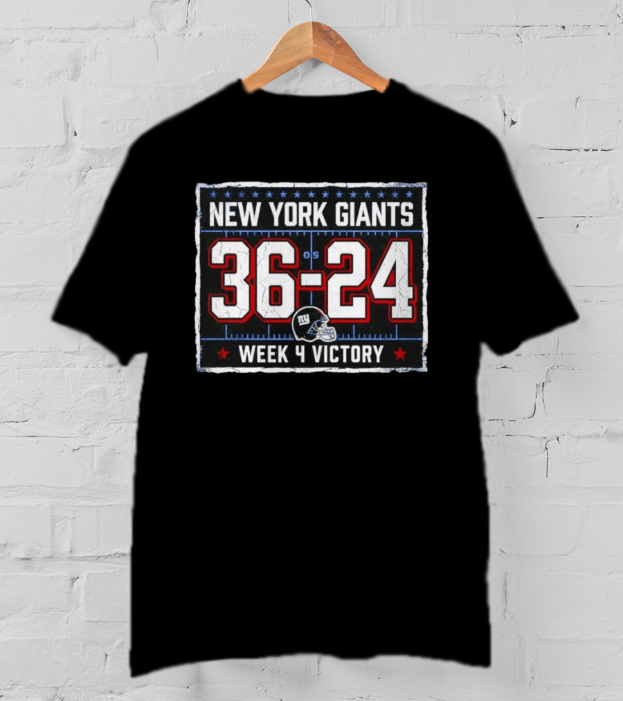 New York Giants 36 24 Week 4 Victory Football 2026 T-Shirt