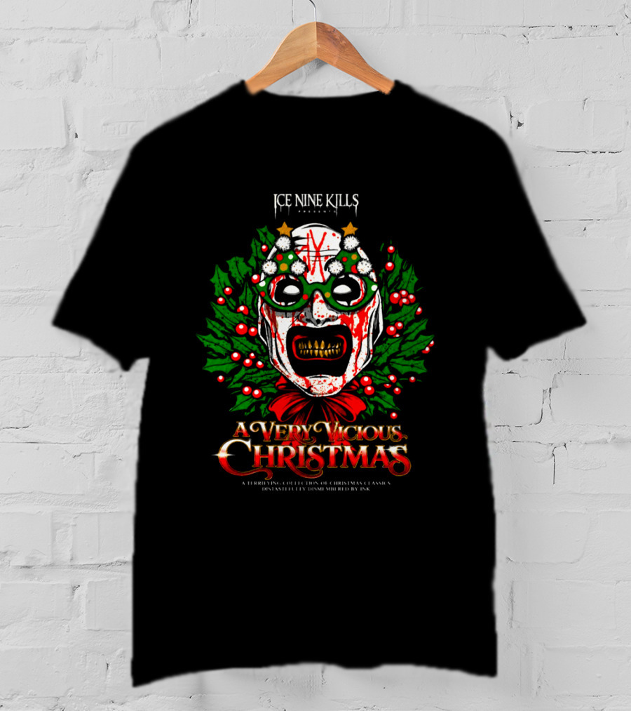 Ice Nine Kills Presents A Very Vicious Christmas 2026 The Clown Holiday Mask T-Shirt