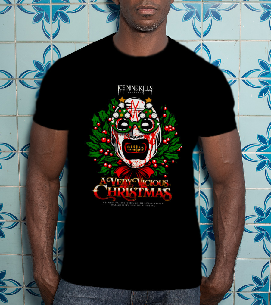 Ice Nine Kills Presents A Very Vicious Christmas 2026 The Clown Holiday Mask T-Shirt