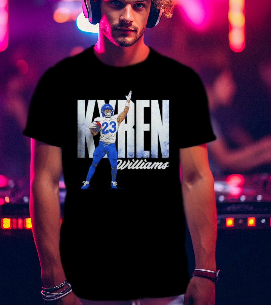 Kyren Williams Los Angeles Rams 23 Football Player Pose T-Shirt