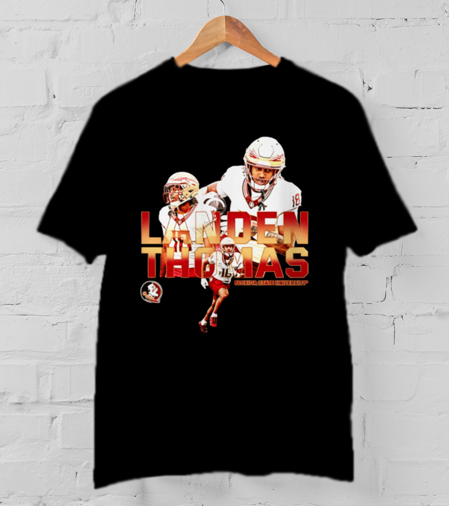 Landen Thomas Florida State University Football Player Collage T-Shirt