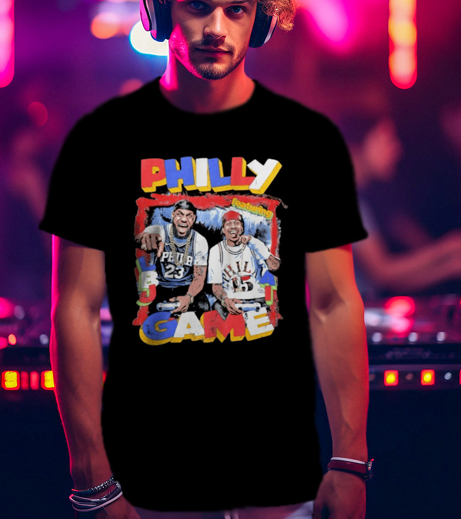 Philly Game Featuring AI And LBJ 23 15 T-Shirt