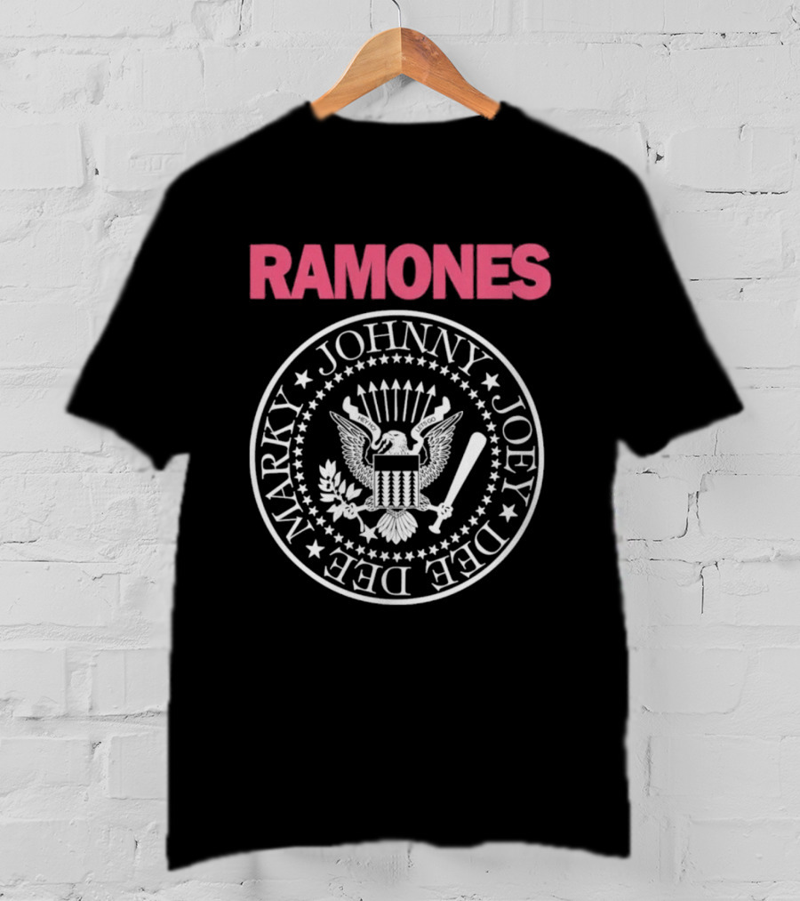 Ramones Seal Johnny Joey Dee Dee Marky Logo 78 83 T-Shirt