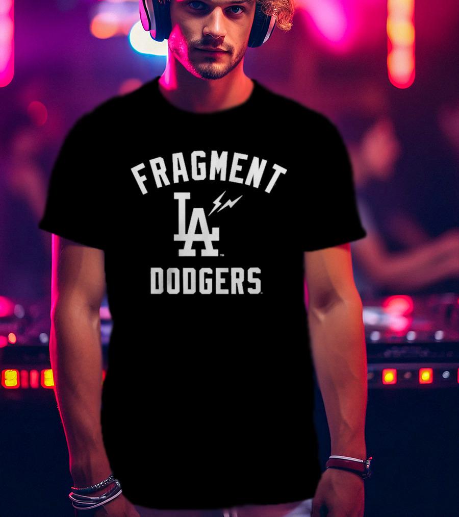 Fragment Los Angeles Dodgers Lightning Bolt Collaboration T-Shirt