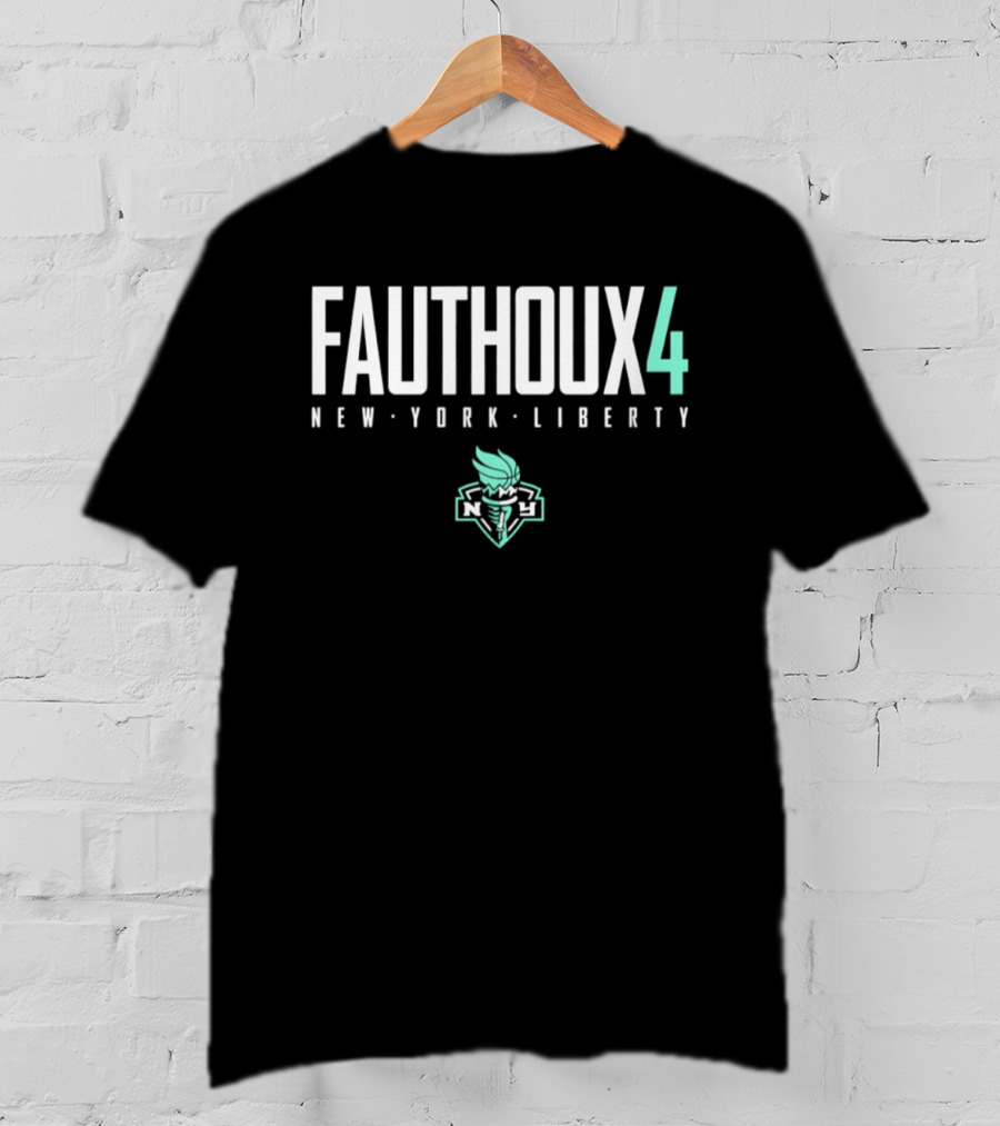 New York Liberty Marine Fauthoux 4 WNBA Team Player Name And Number T-Shirt