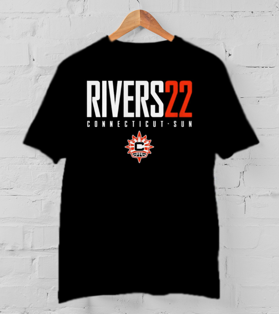 Rivers 22 Connecticut Sun WNBA Player Name Number T-Shirt