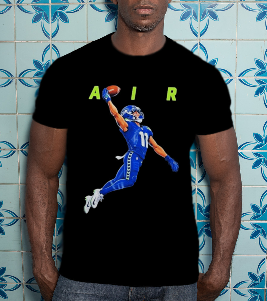 Seattle Seahawks No 11 Air Football Player Leap T-Shirt