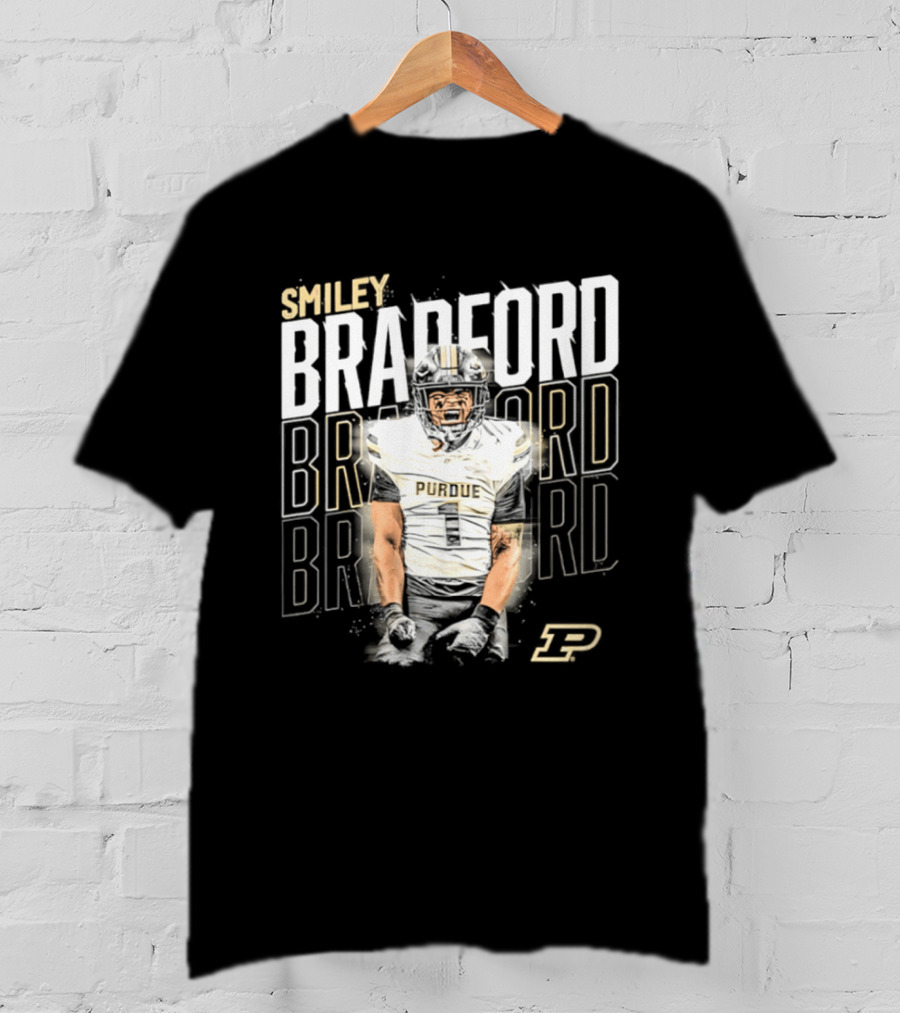 Smiley Bradford Purdue Boilermakers Football NCAA Athletics T-Shirt