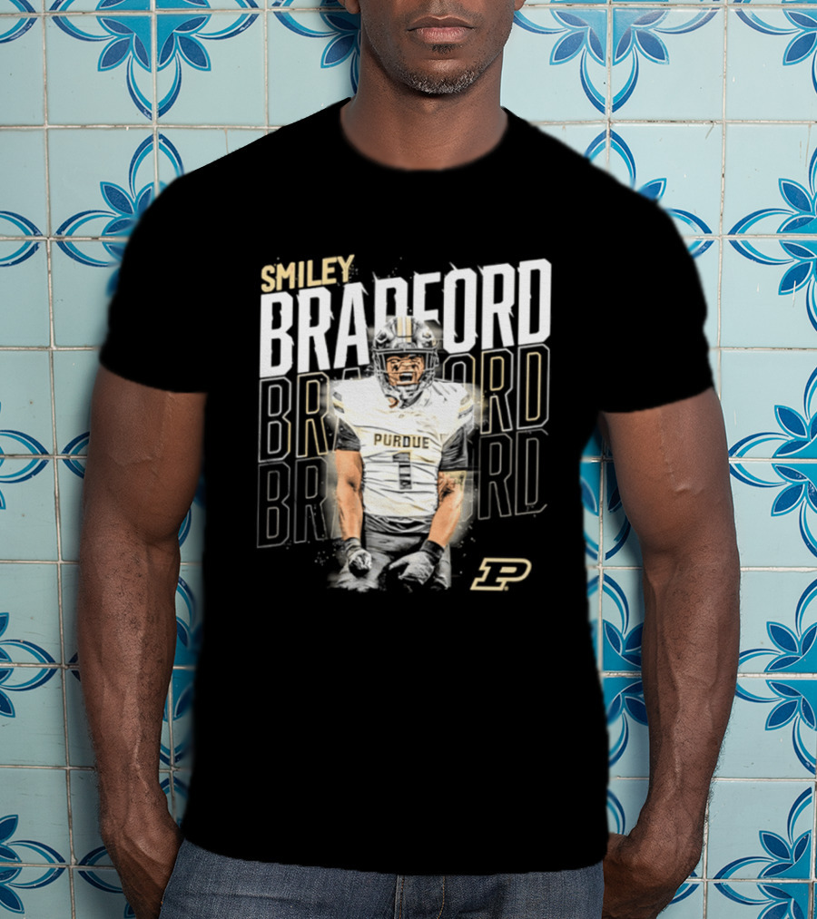 Smiley Bradford Purdue Boilermakers Football NCAA Athletics T-Shirt