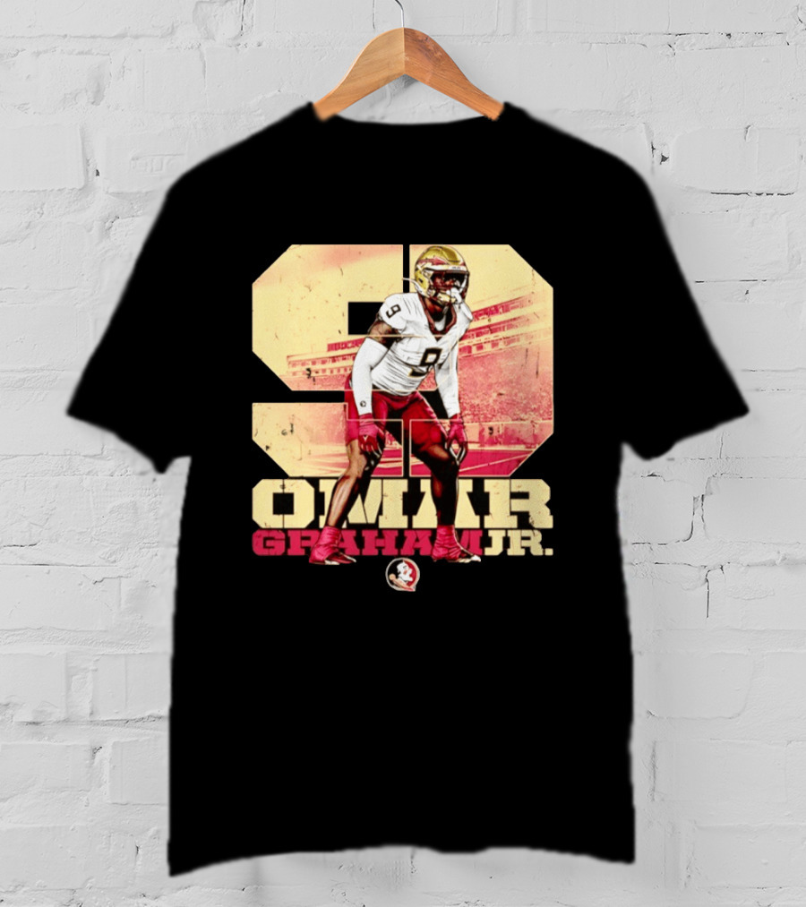 Omar Graham Jr Florida State Seminoles Football NCAA Number 9 T-Shirt