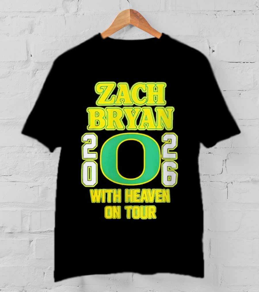 Zach Bryan Oregon 2026 With Heaven On Tour T-Shirt