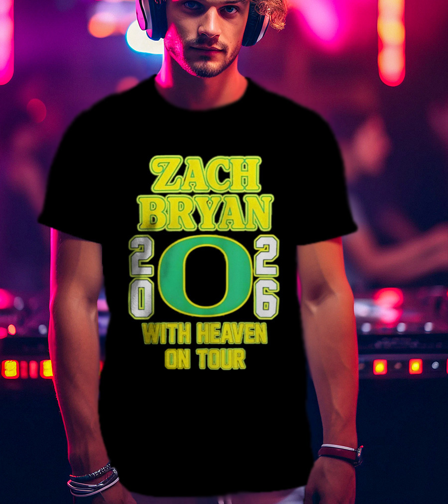 Zach Bryan Oregon 2026 With Heaven On Tour T-Shirt