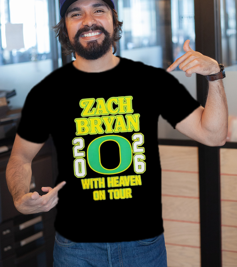 Zach Bryan Oregon 2026 With Heaven On Tour T-Shirt