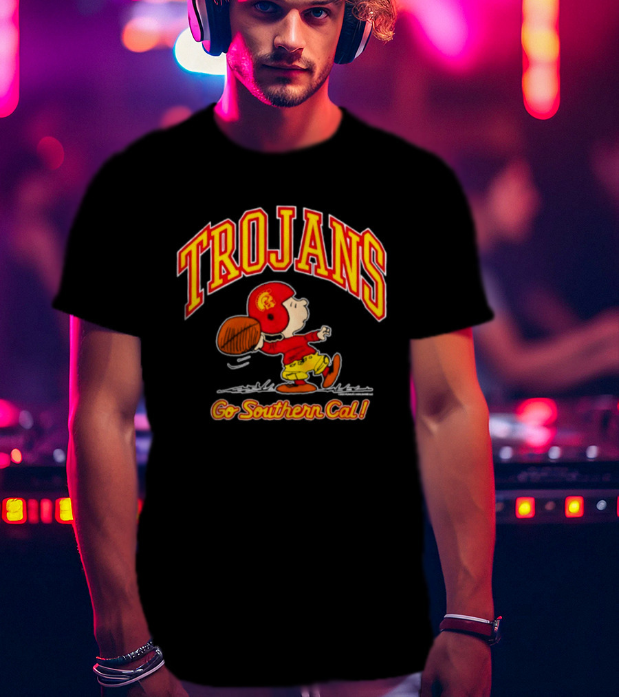 Trojans Peanuts Charlie Brown Go Southern Cal T-Shirt