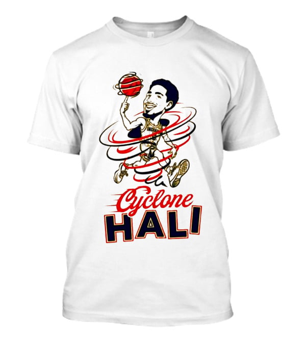 2026 Cyclone Hali Basketball Illustration Red Gold T-Shirt
