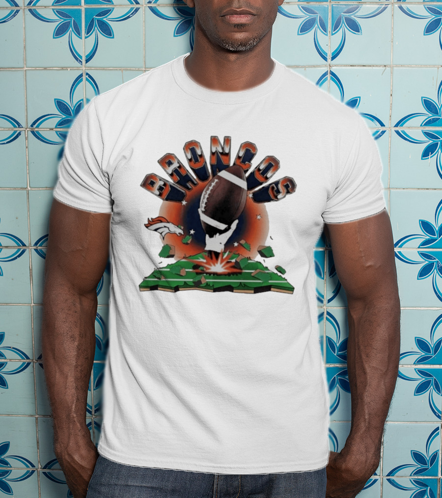 Broncos 2026 Explode Clubhouse Football Burst T-Shirt