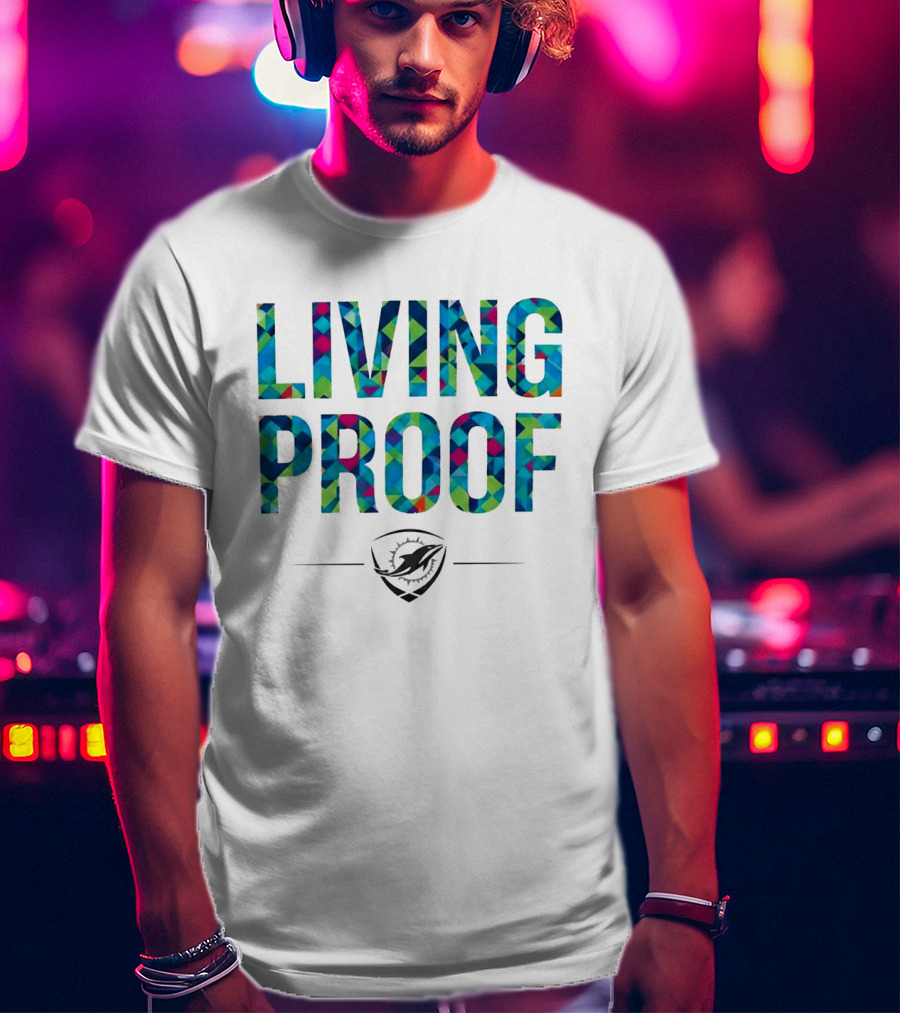 Dolphins Living Proof Crucial Catch Multicolor T-Shirt