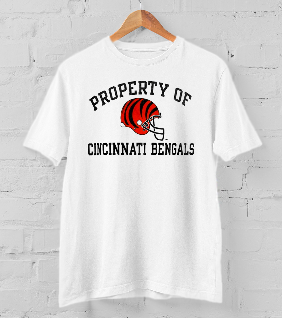 Property Of Cincinnati Bengals Helmet Fan Merchandise T-Shirt