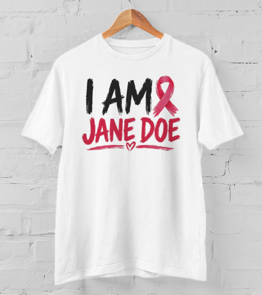 I Am Jane Doe Pink Ribbon Breast Cancer Awareness T-Shirt