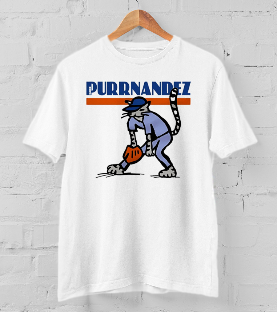 Keith Hernandez Hadji Grounder Purrnandez New York Mets Baseball Cat T-Shirt