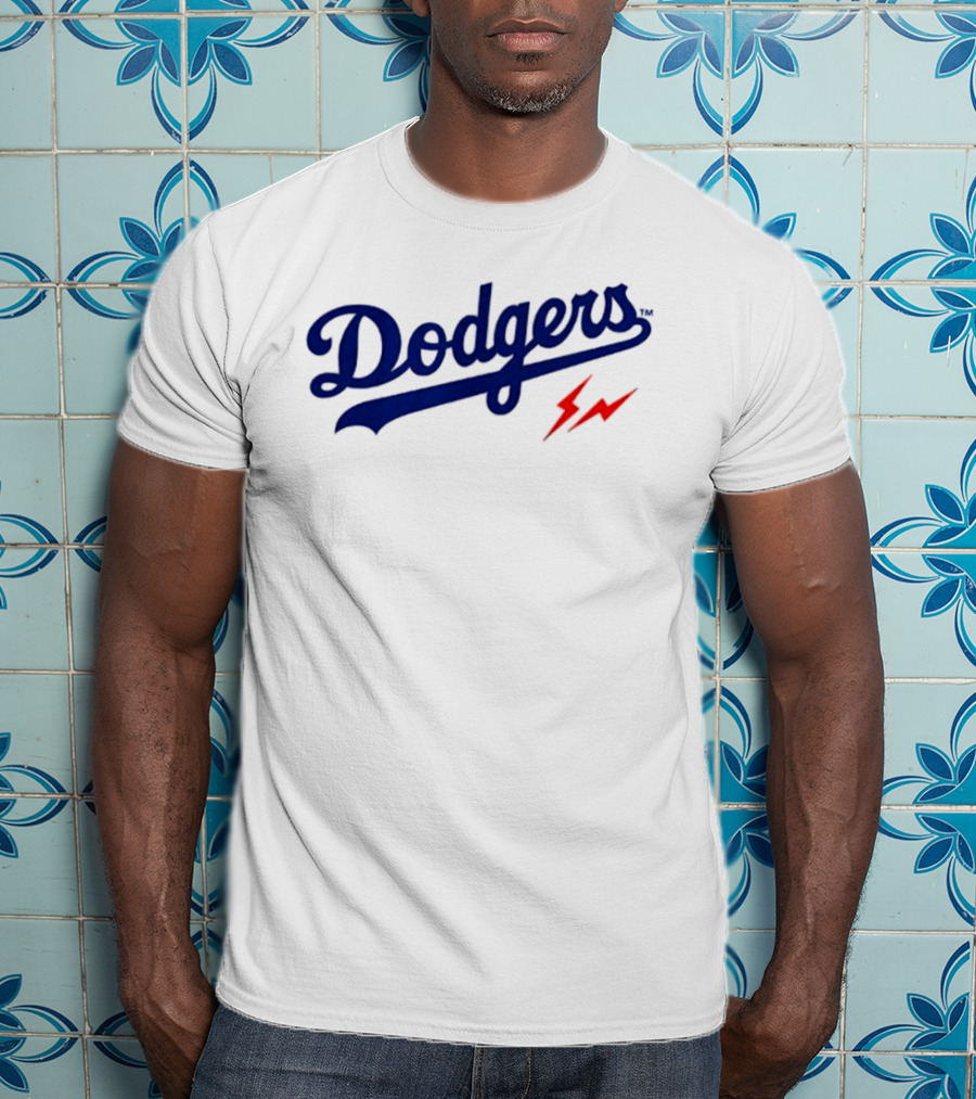 Dodgers 2026 Baseball Two Sided Lightning Bolt Edition T-Shirt