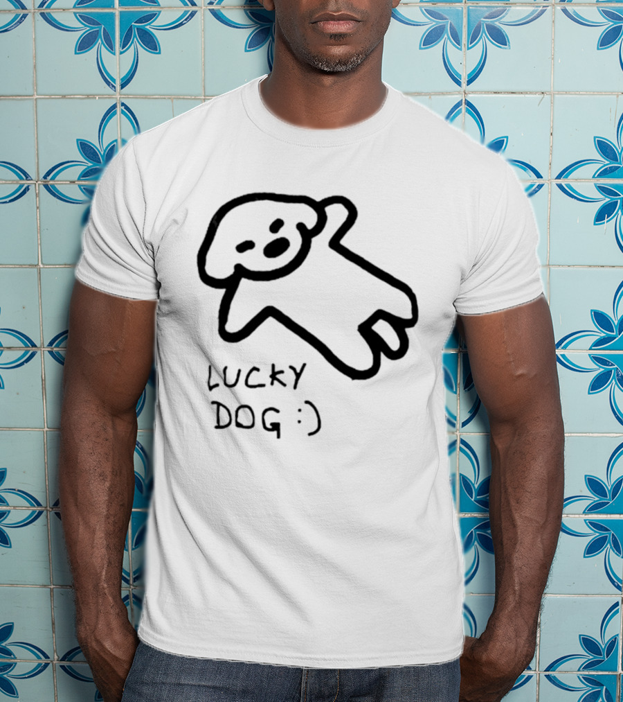 Lucky Dog Puppy Wholesome :) Sketch T-Shirt