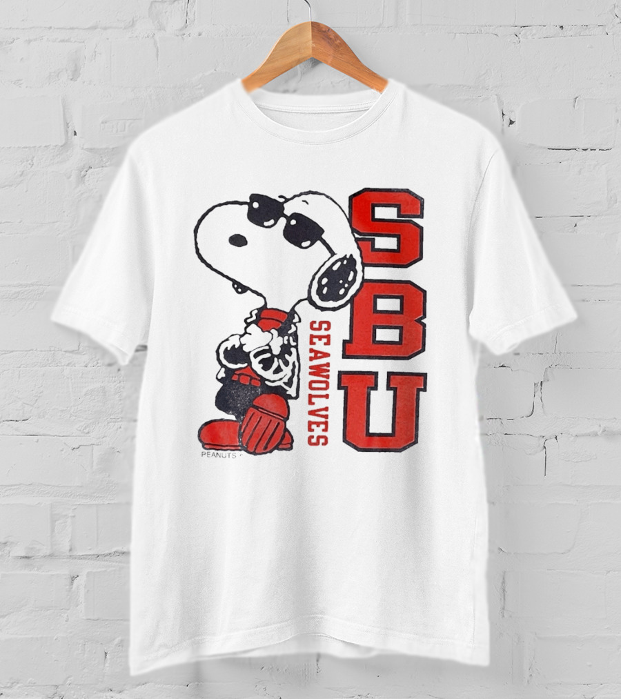 SBU Seawolves Snoopy Peanuts T-Shirt