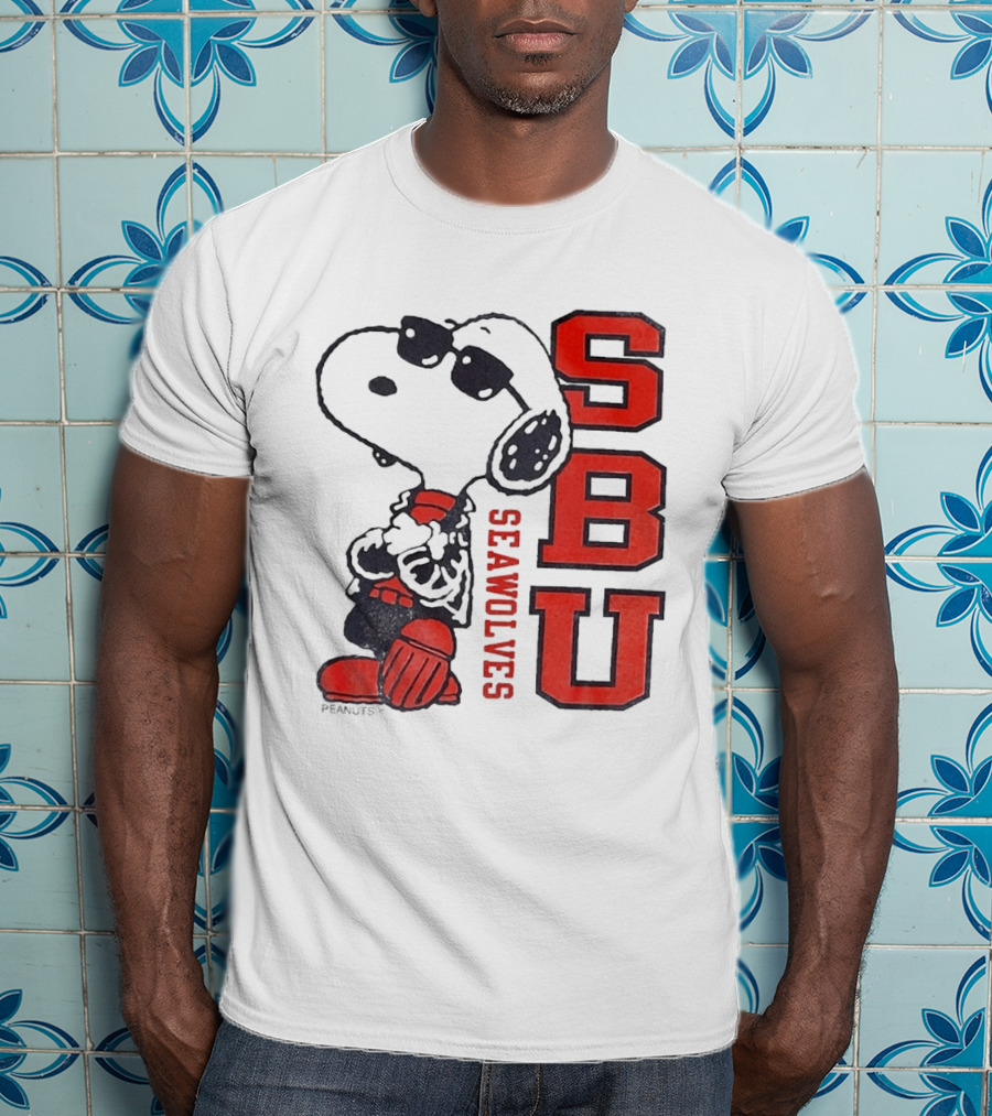 SBU Seawolves Snoopy Peanuts T-Shirt
