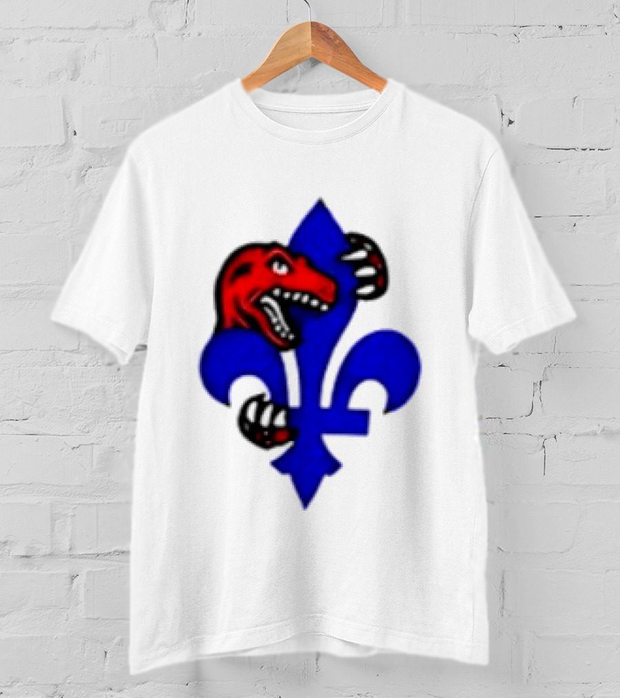 Toronto Raptors Vs Miami Heat Ville De Quebec 2026 Two Sided Fleur De Lis Raptors Claw T-Shirt