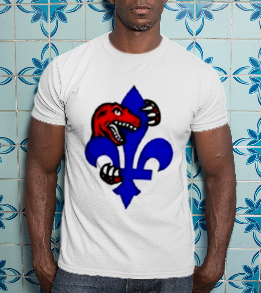 Toronto Raptors Vs Miami Heat Ville De Quebec 2026 Two Sided Fleur De Lis Raptors Claw T-Shirt