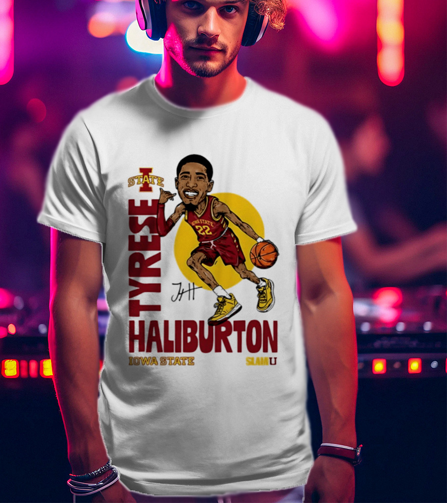 Tyrese Haliburton Iowa State Cyclones Basketball Caricature 22 T-Shirt