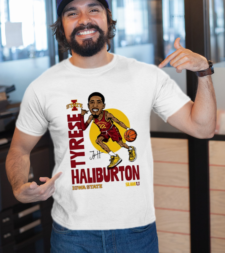 Tyrese Haliburton Iowa State Cyclones Basketball Caricature 22 T-Shirt