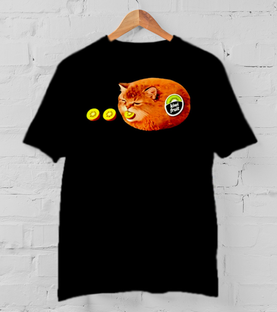 Kiwi Fruit Cat Meme Hilarious Feline Kiwi Hybrid T-Shirt