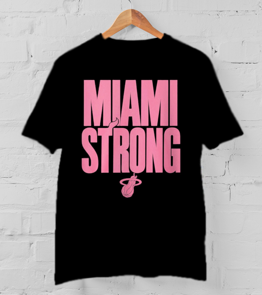 Miami Strong Heat Basketball Pink Court Culture T-Shirt