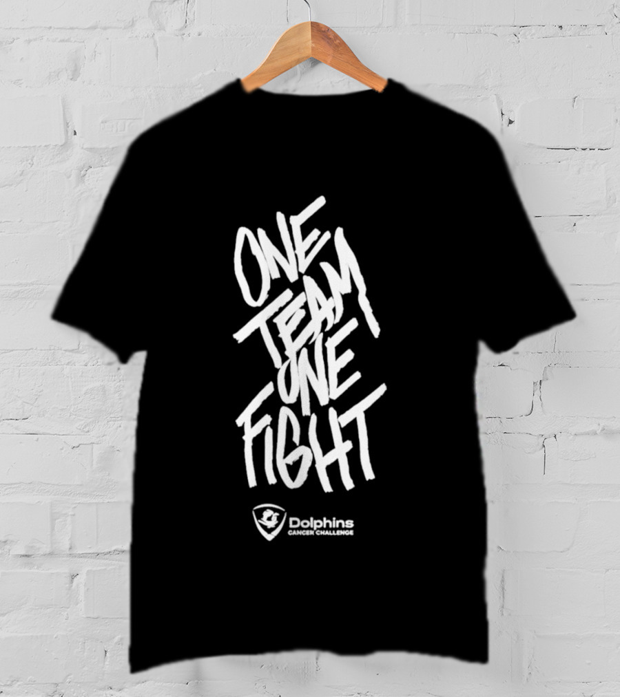 Dolphins One Team One Fight Crucial Catch NFL Fan Support T-Shirt