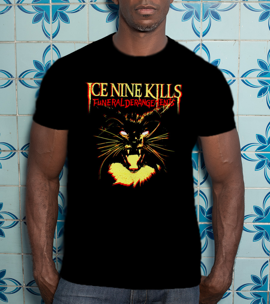 Ice Nine Kills Funeral Derangements Horror Cat T-Shirt