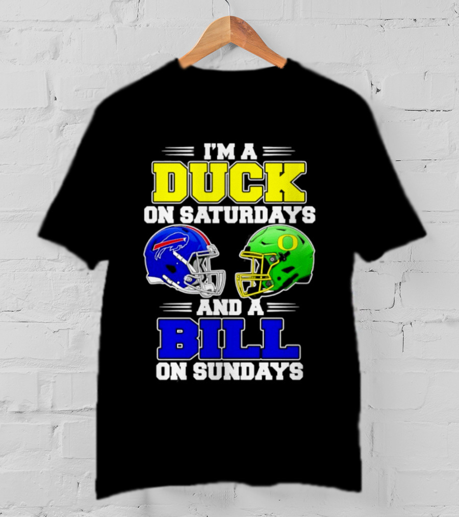 I'm A Duck On Saturdays And A Bill On Sundays Football Helmet Design 2026 T-Shirt