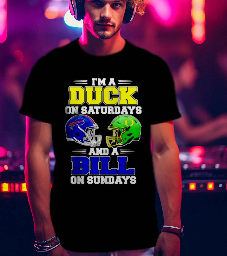 I'm A Duck On Saturdays And A Bill On Sundays Football Helmet Design 2026 T-Shirt