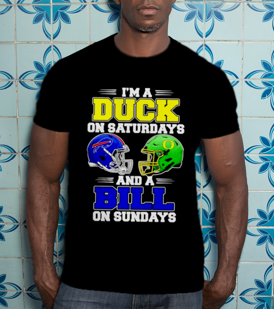 I'm A Duck On Saturdays And A Bill On Sundays Football Helmet Design 2026 T-Shirt